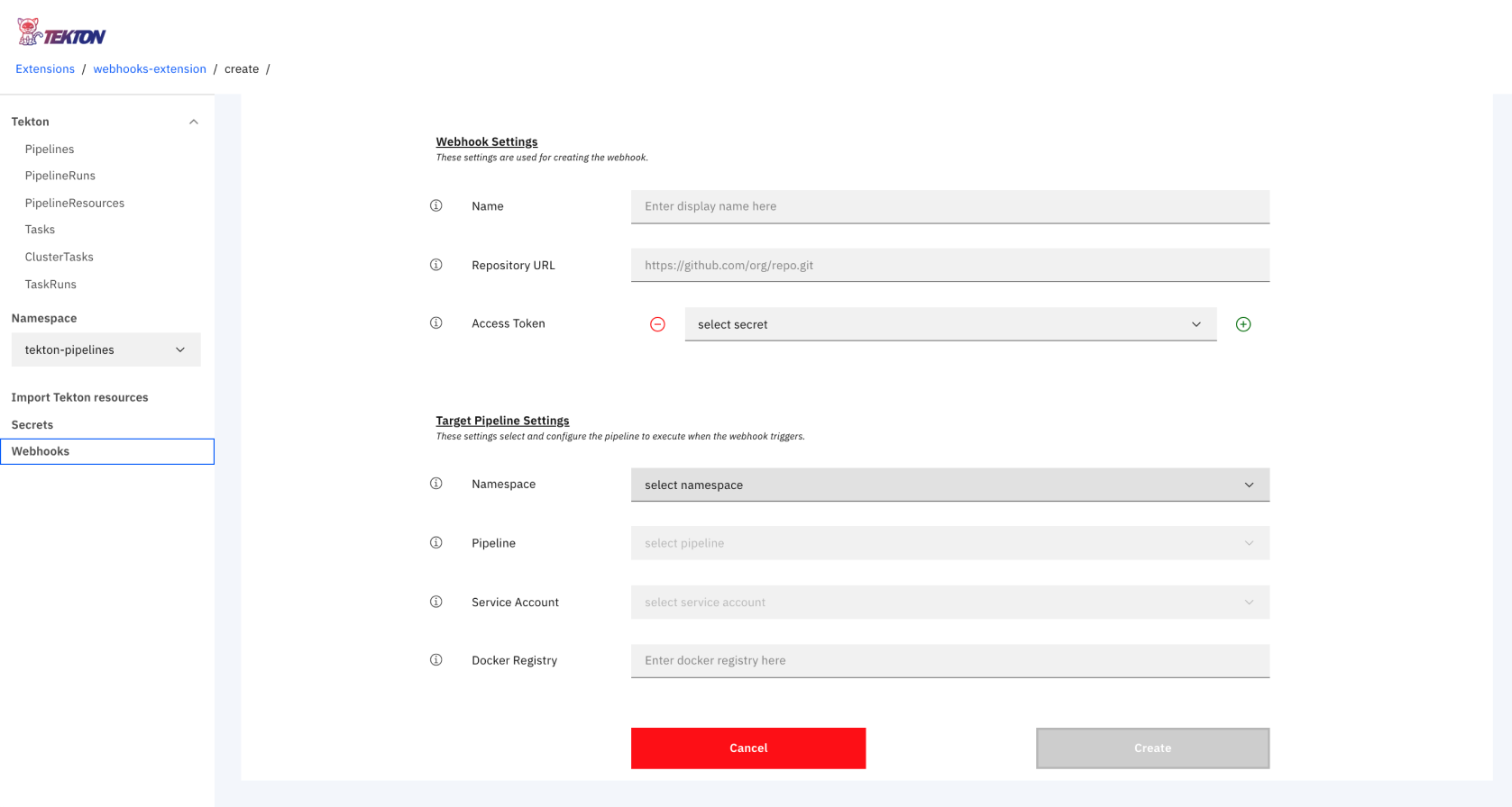 tekton-webhook-extension